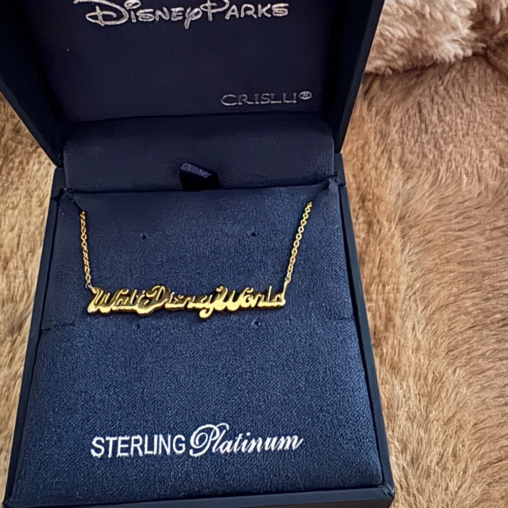 Disney Gold 'Walt Disney World' Necklace